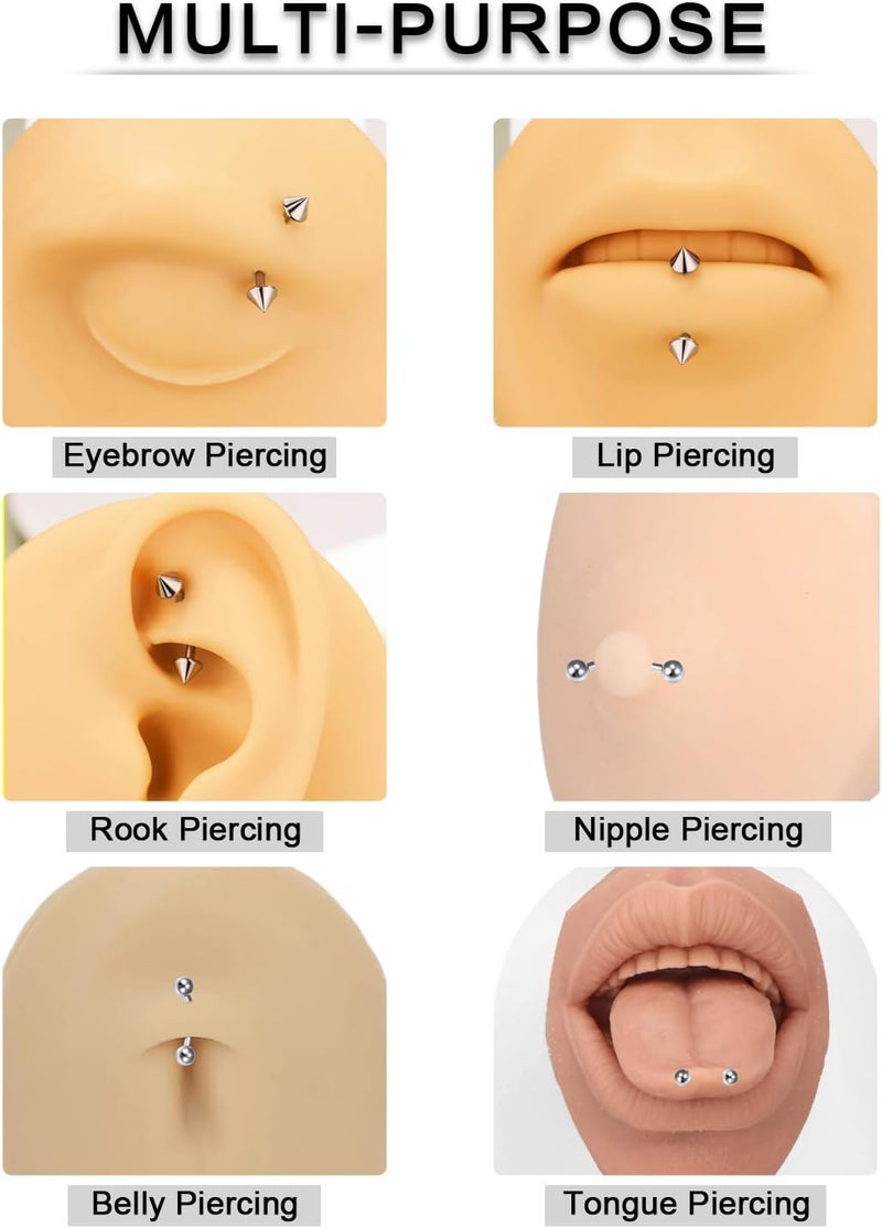 AMASIS Eyebrow Piercing Jewelry Surgical Steel Curved Barbell Tiny Eyebrow Ring Vertical Labret Lip Jewelry Ear Rook Navel Small Belly Button Ring for Women Men 6mm/8mm/10mm/12mm - Image 4